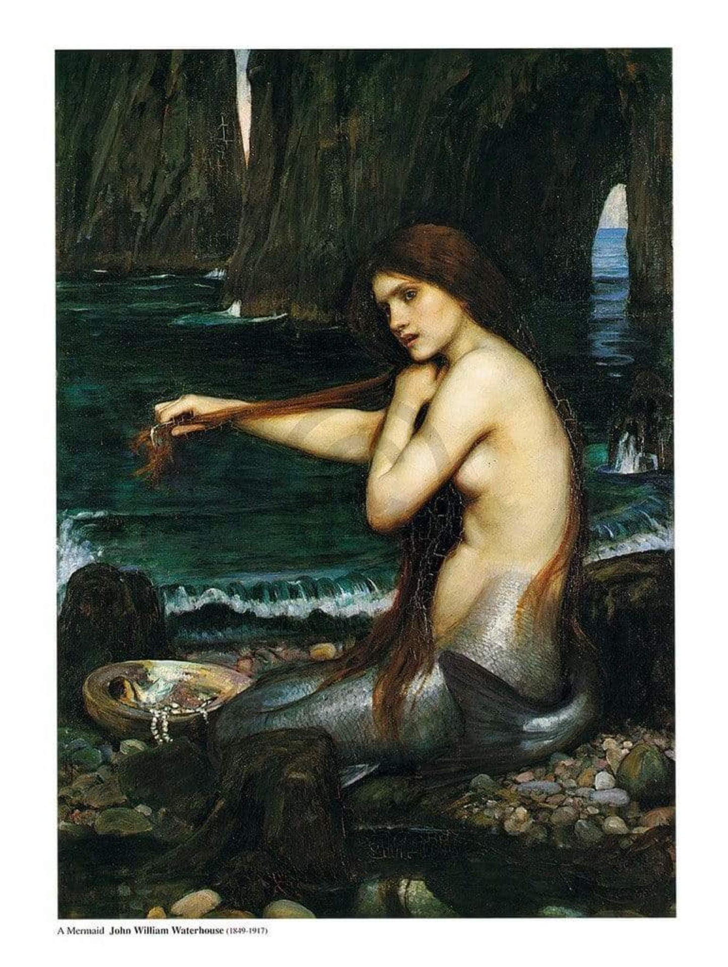 Art Print John William Waterhouse - A Mermaid 60x80cm