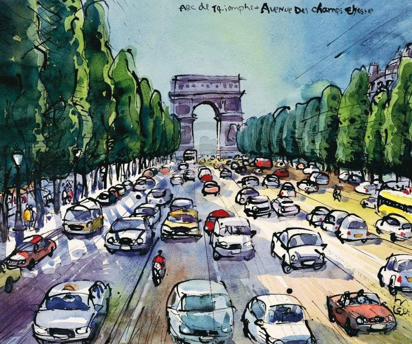 Art Print Michael Leu - Arc de Triomphe 60x50cm