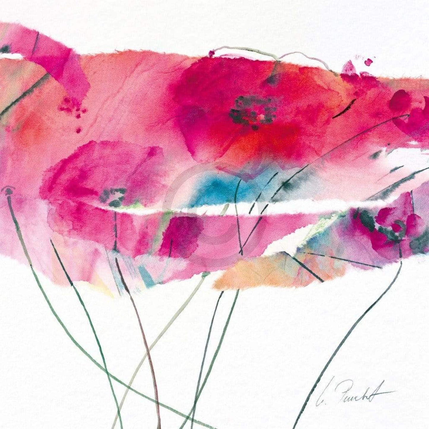 Art Print Marta Peuckert - Modern Poppy IV 21x21cm