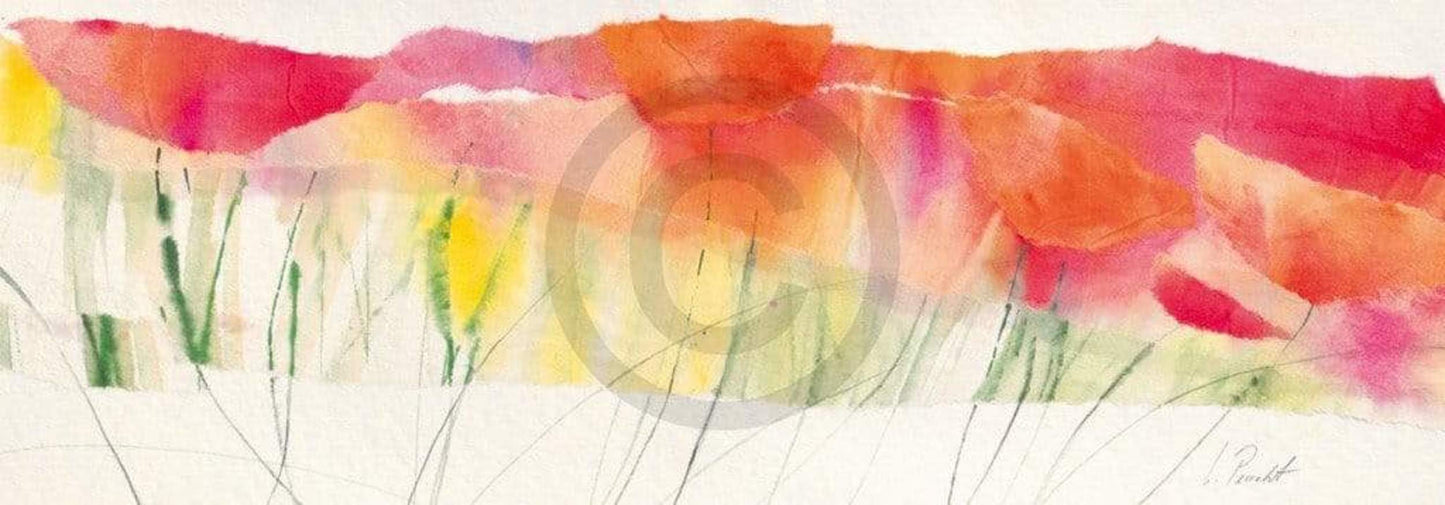 Art Print Marta Peuckert - Poppy ribbon red 100x35cm