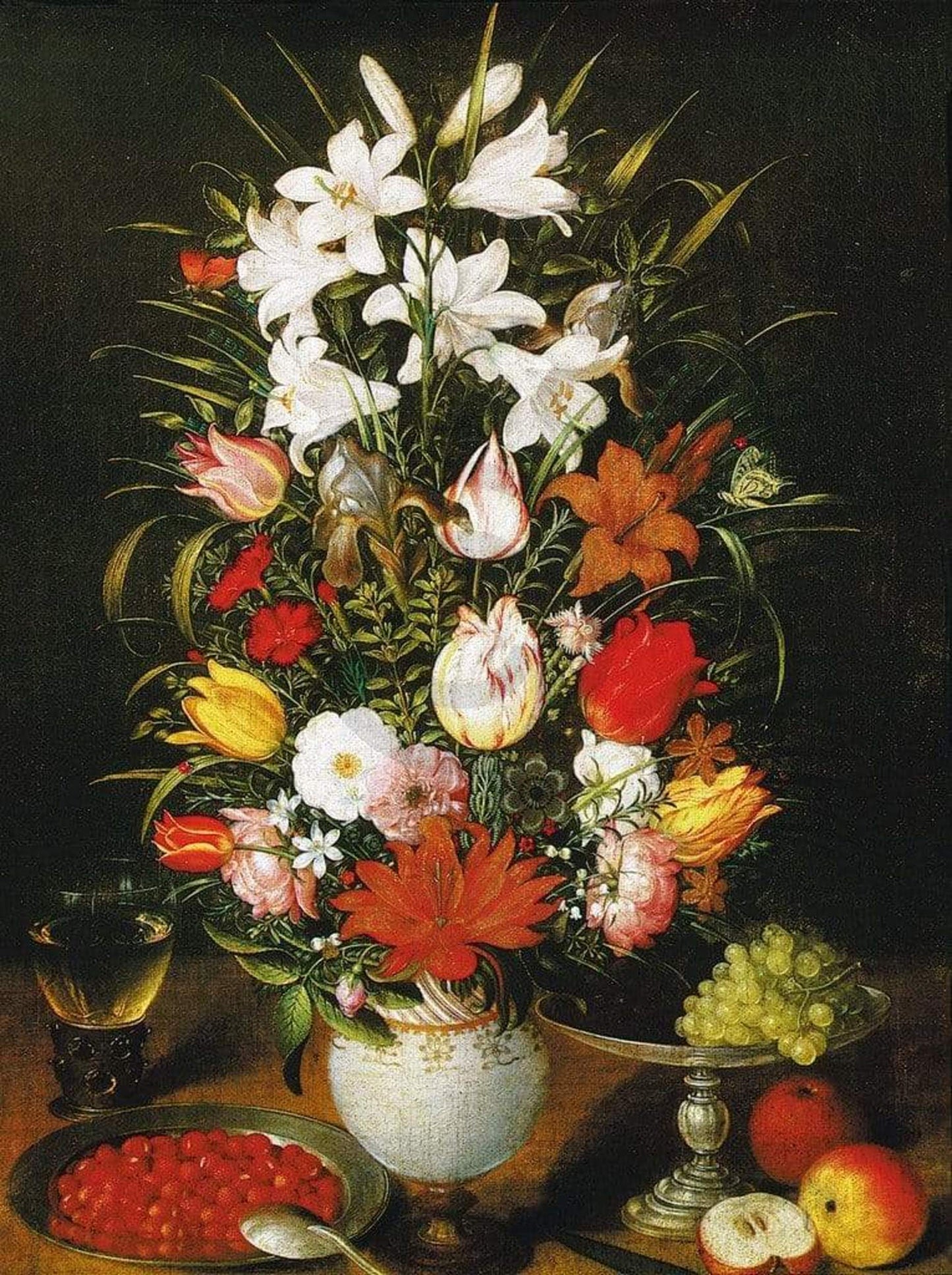 Art Print Pieter D. J. Brueghel - Vaso ornato di fiori 60x80cm