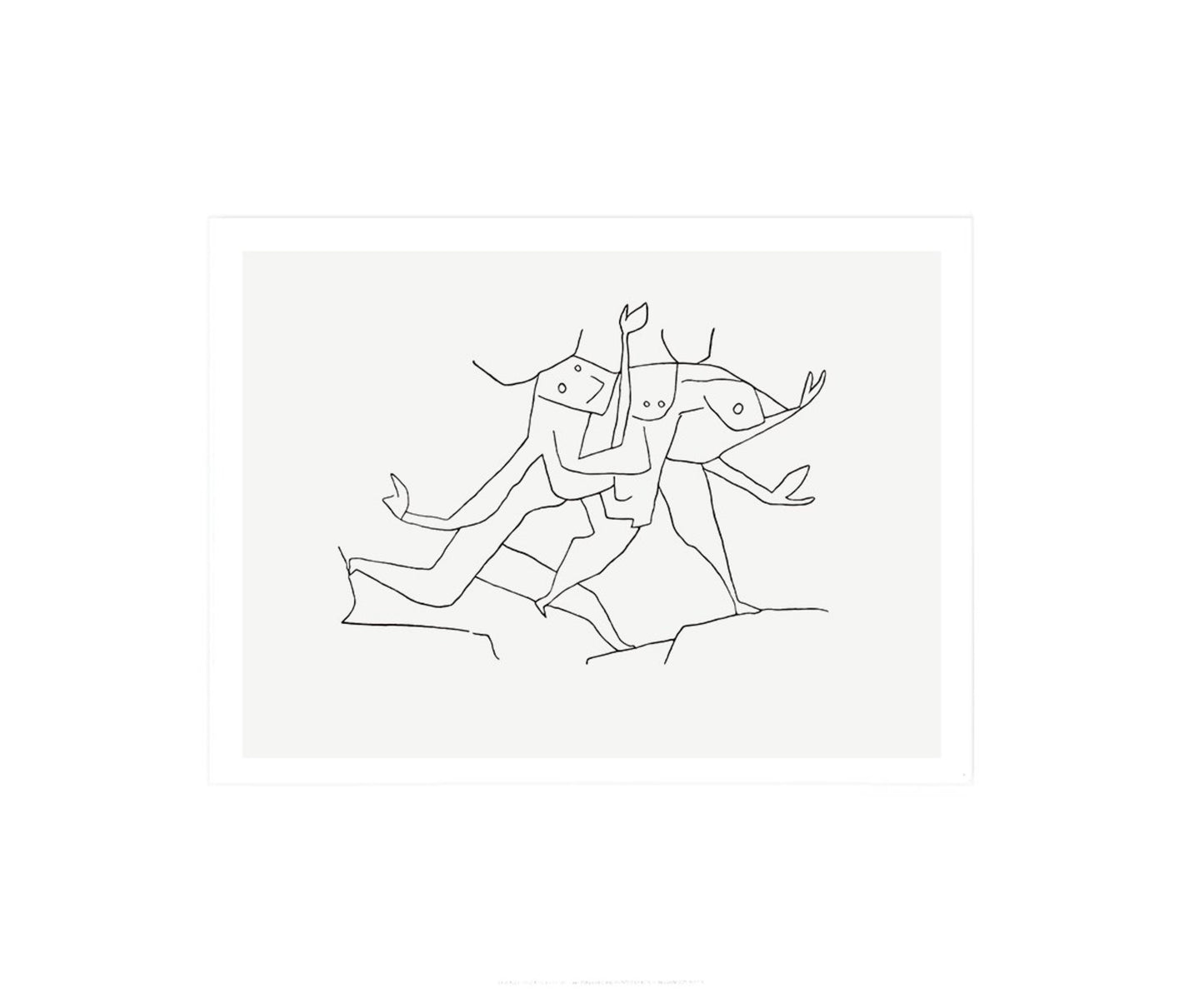 Art Print Paul Klee - Animaux en Fuite 60x50cm