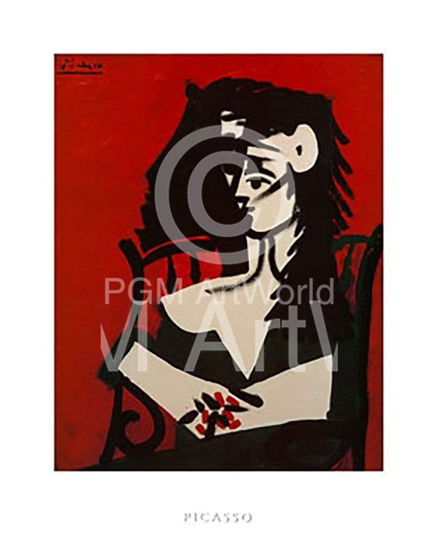 Art Print Pablo Picasso - Jacqueline a Mantil 40x50cm