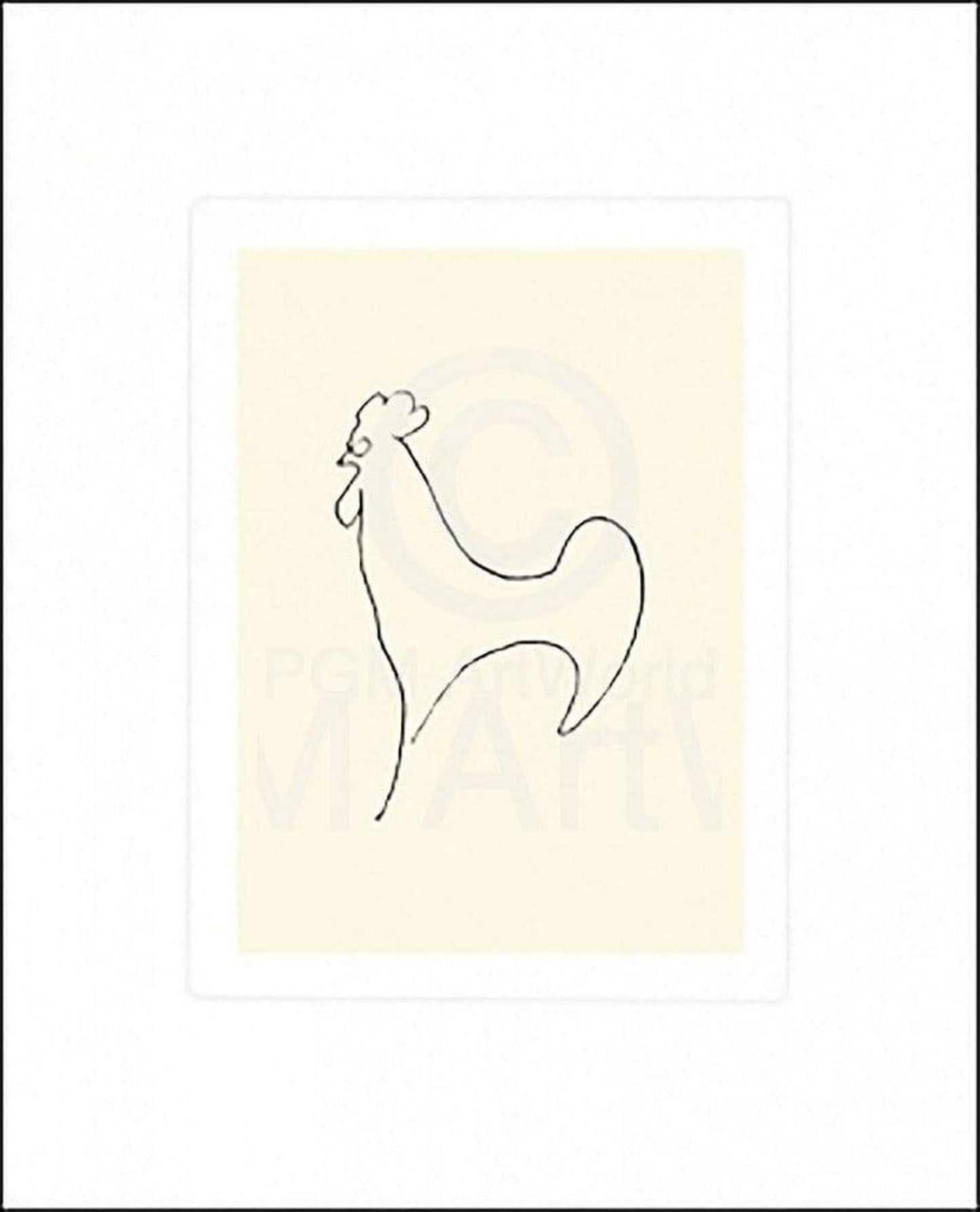 Art Print Pablo Picasso - Coq-Detail 50x60cm