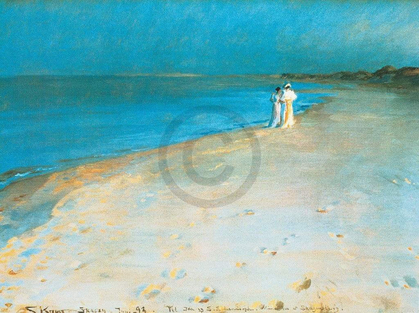 Art Print Peter Severin Krøyer - Summer evening 80x60cm