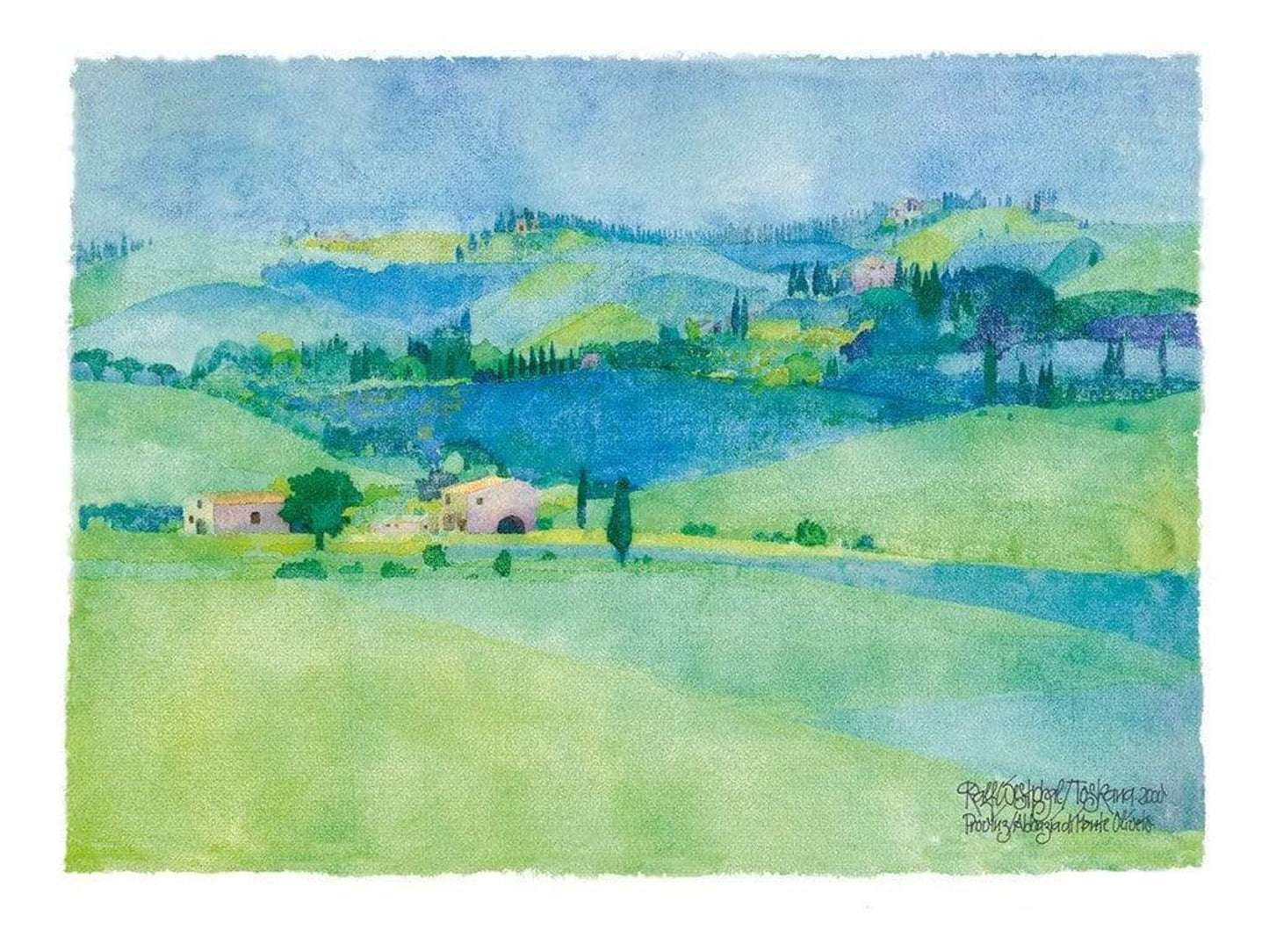 Art Print Ralf Westphal - Abbazia di Monte Oliveto, Toskana 80x60cm