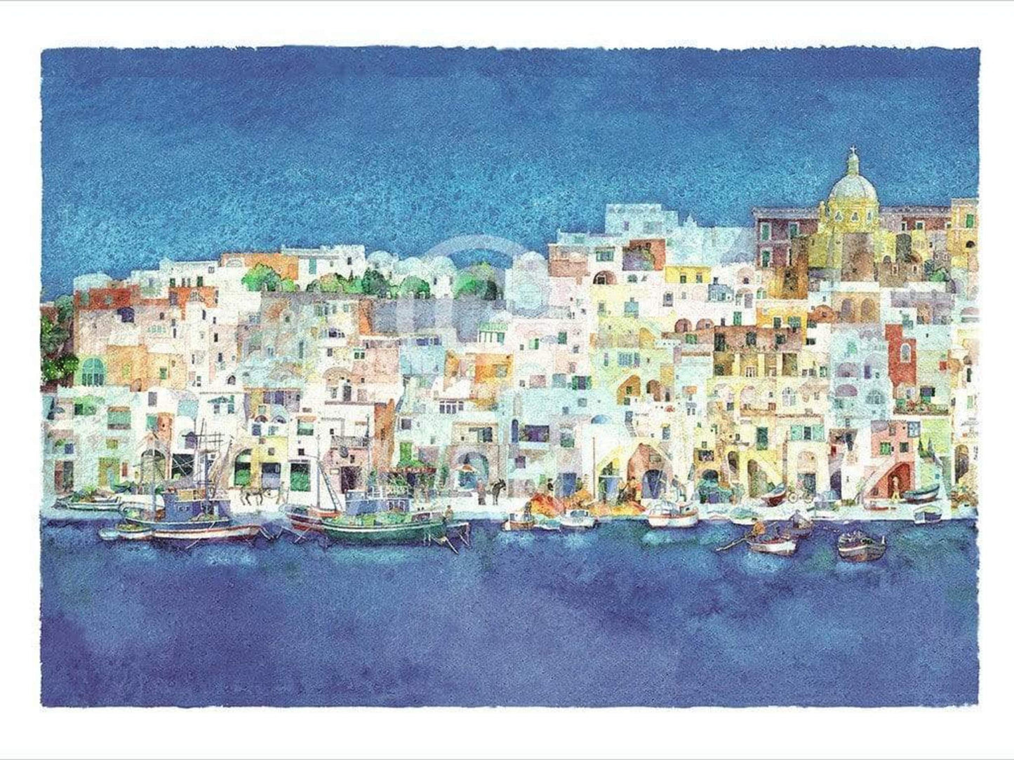 Art Print Ralf Westphal - Corricella, Insel Procida 80x60cm