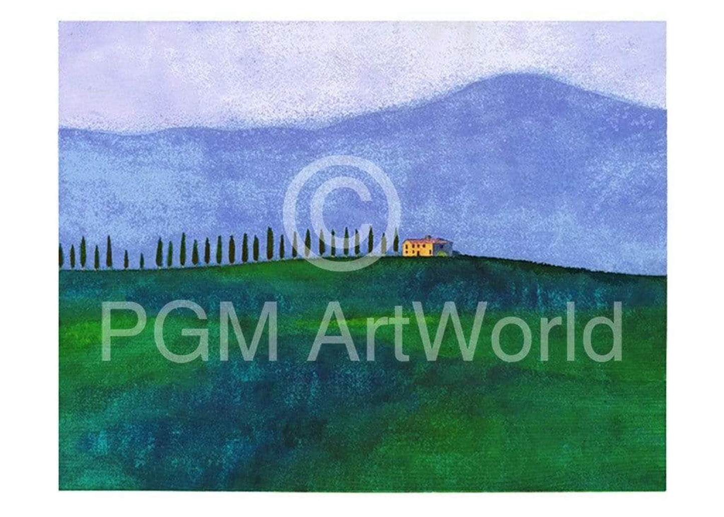 Art Print Ralf Westphal - Abendstimmung in der Toskana 70x50cm