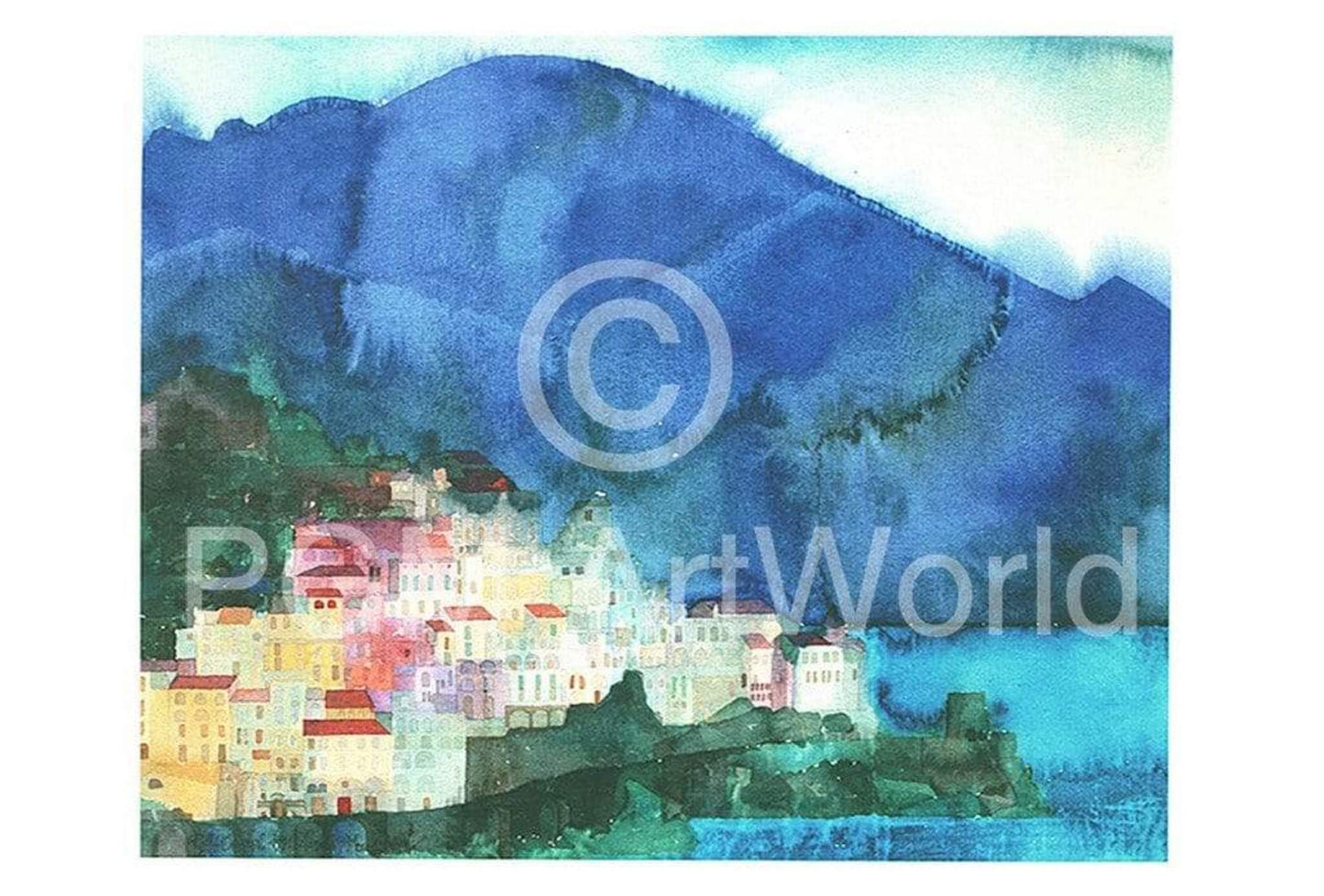 Art Print Ralf Westphal - Amalfi, Golf von Salerno 70x50cm