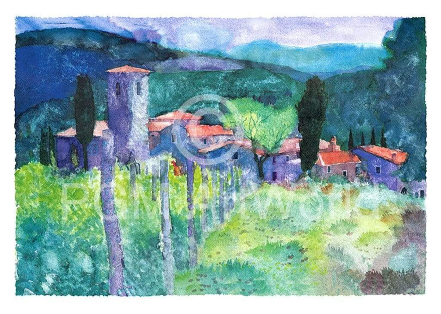 Art Print Ralf Westphal - Castello di Spaltenna, Chianti 70x50cm