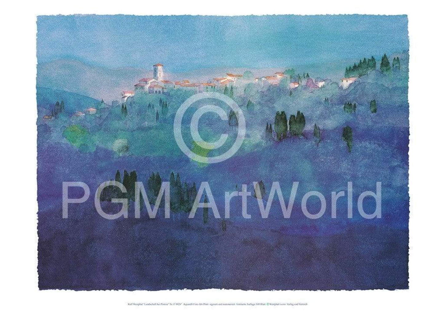 Art Print Ralf Westphal - Landschaft bei Pistoia 100x70cm