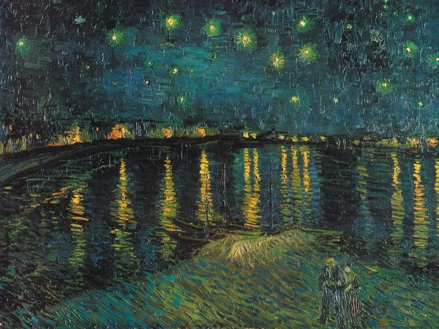 Art Print Vincent Van Gogh - Notte stellata 80x60cm