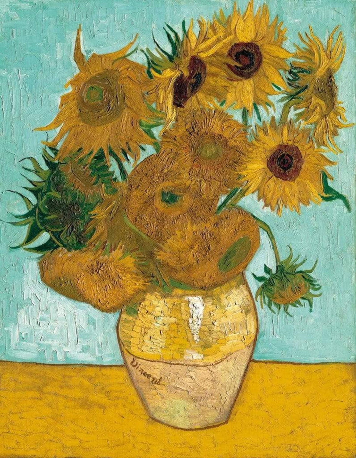 Art Print Vincent Van Gogh - Vase mit Sonnenblumen 70x90cm