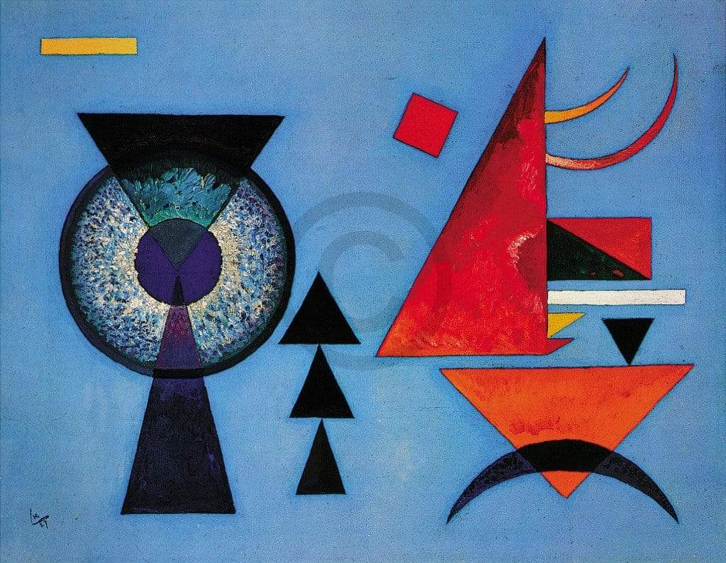 Art Print Wassily Kandinsky - Weiches Hart 100x70cm
