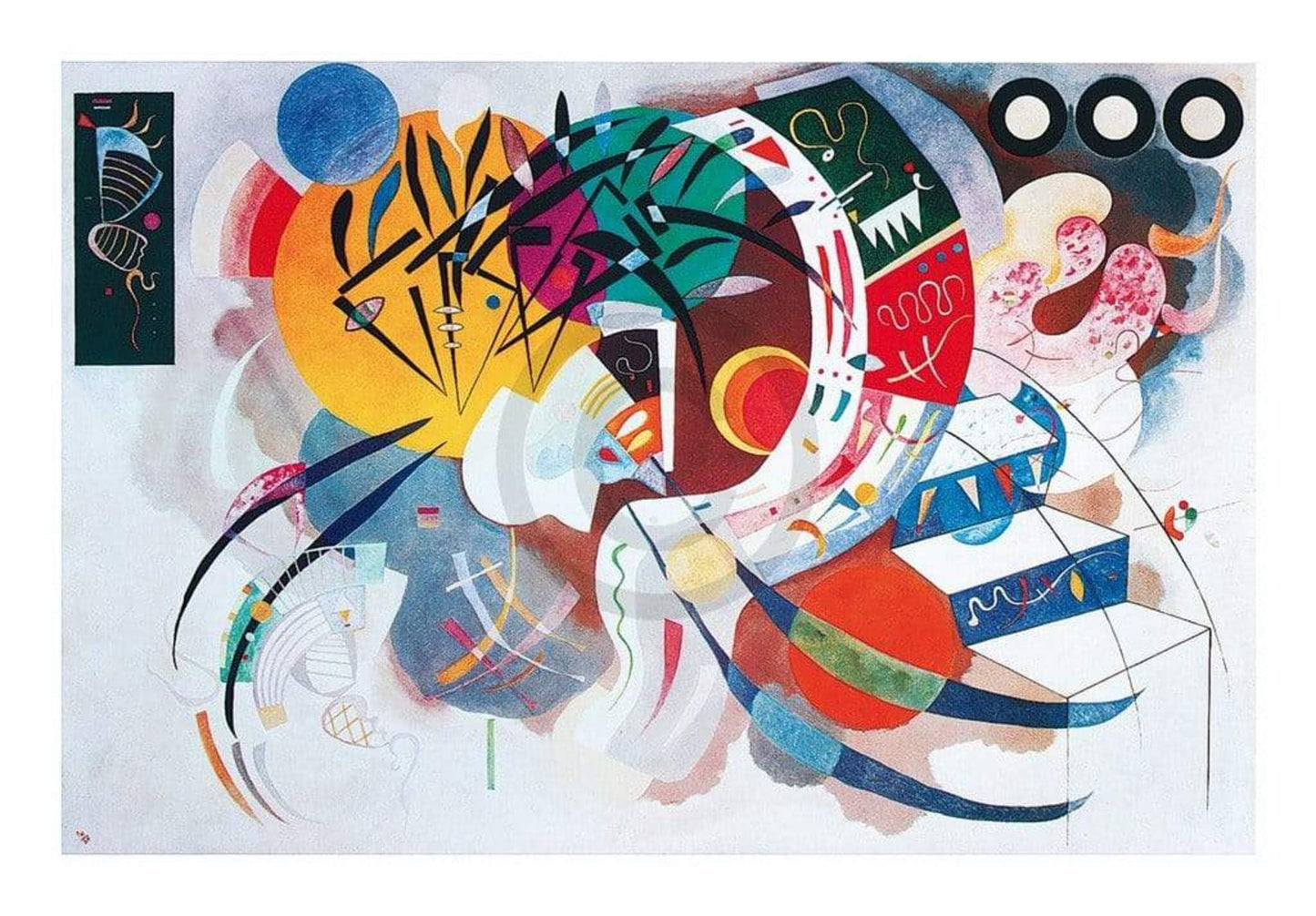 Art Print Wassily Kandinsky - Courbe dominante, 1936 50x40cm