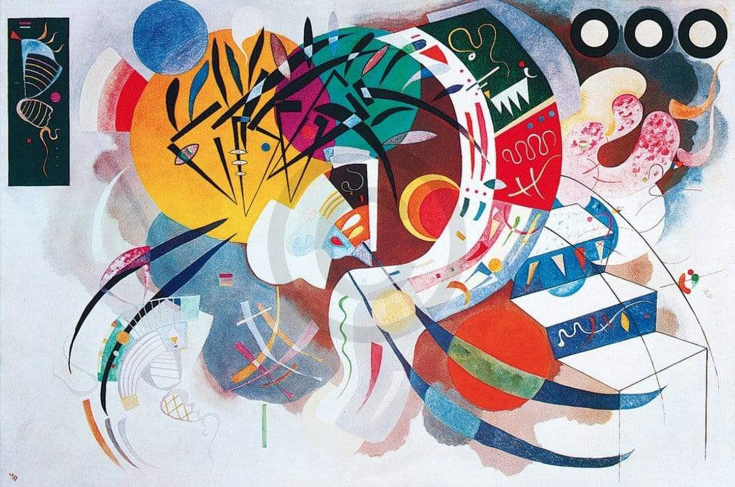 Art Print Wassily Kandinsky - Dominant curve 100x70cm