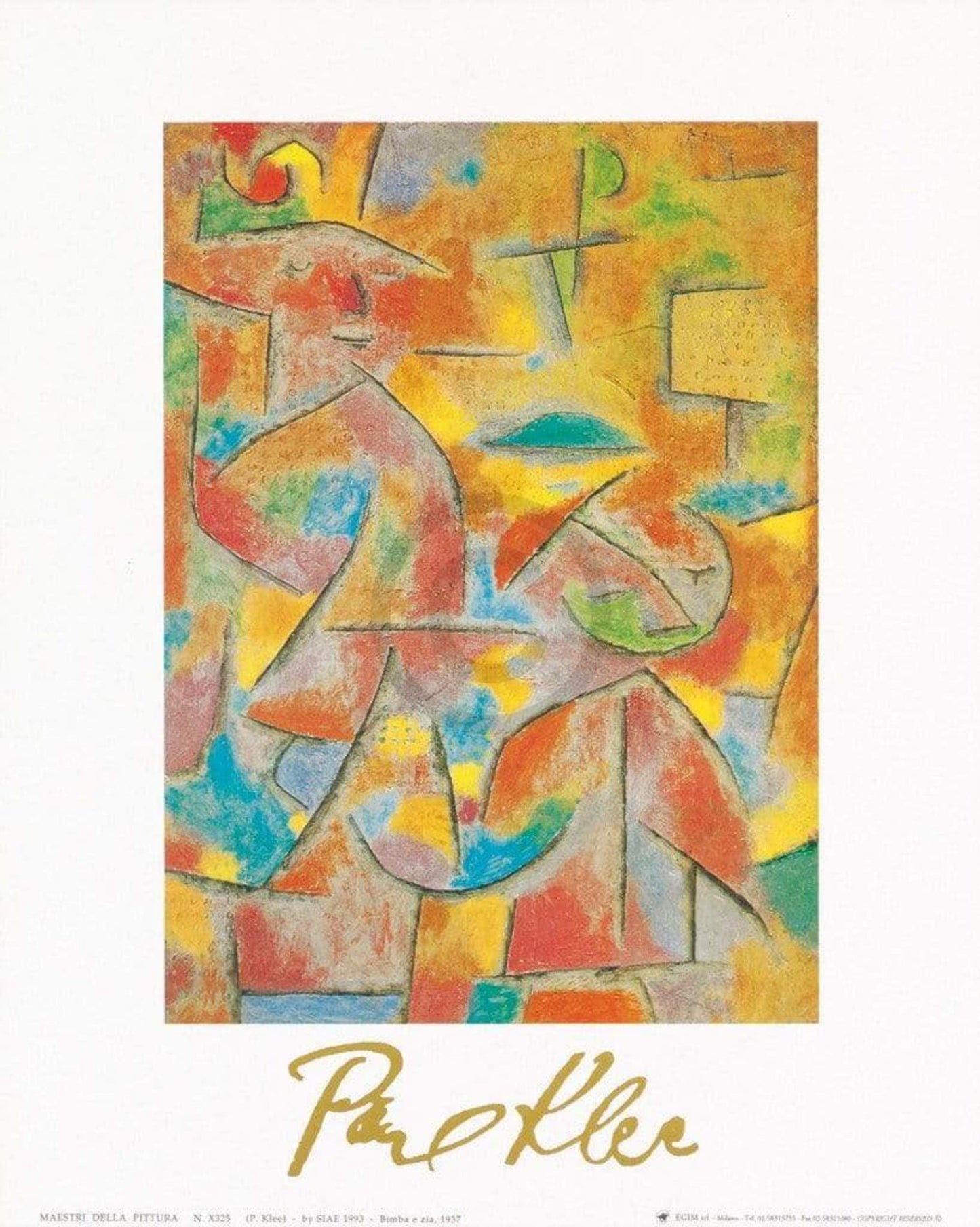 Art Print Paul Klee - Bimba e zia, 1937 24x30cm