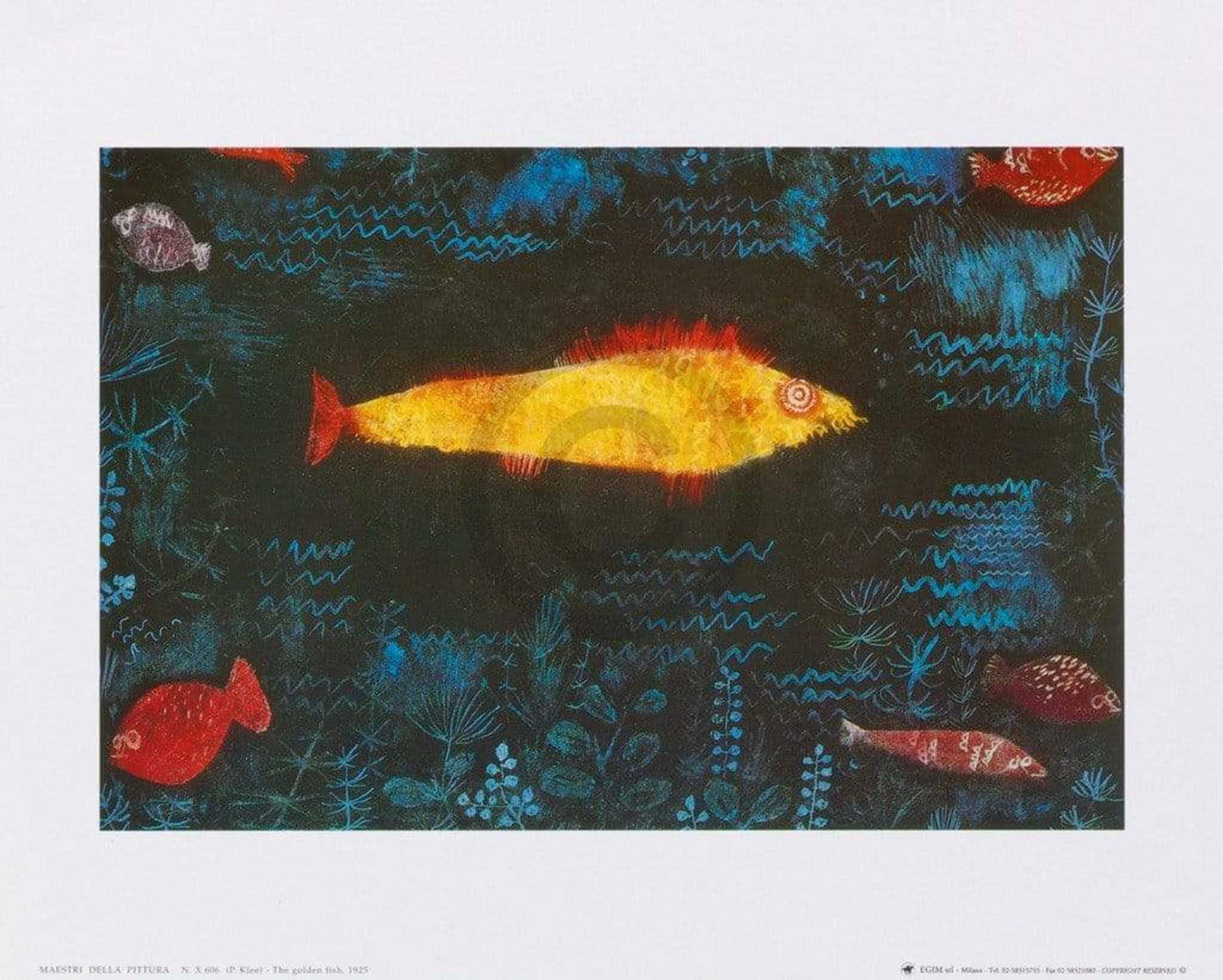 Art Print Paul Klee - The golden fish, 1925 30x24cm
