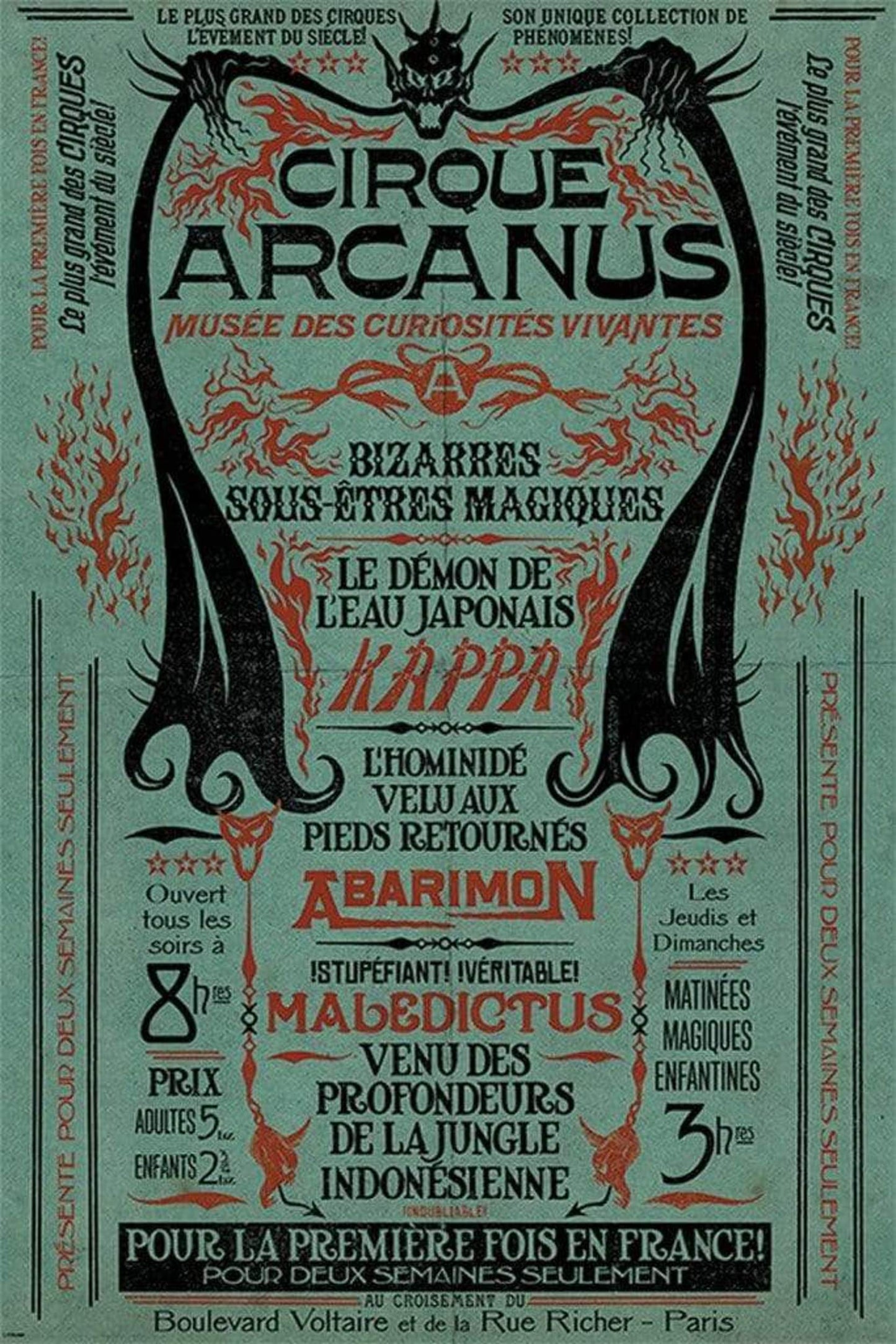 Poster Fantastic Beasts the Crimes of Grindelwald Le Cirque Arcanus 61x91,5cm