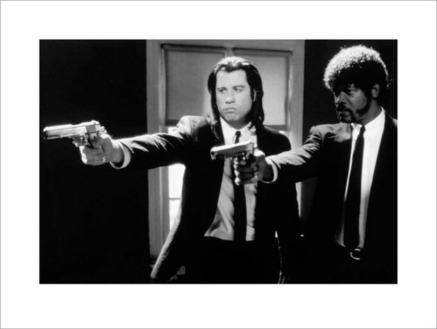 Art Print Pulp Fiction Black and White Guns 80x60cm