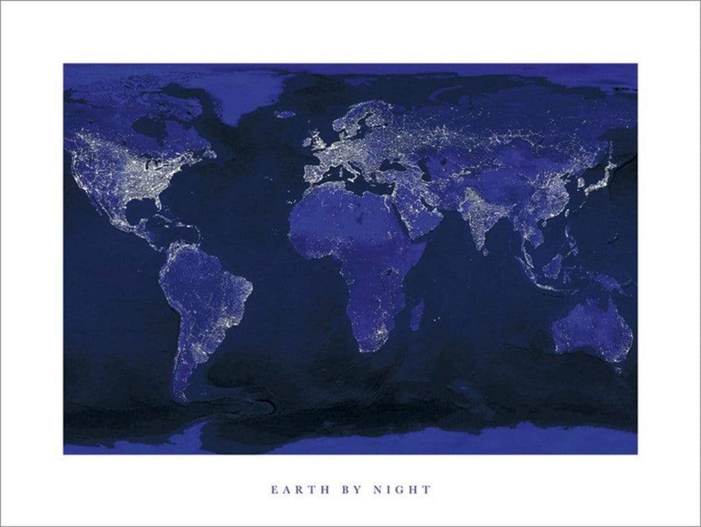 Art Print Earth by Night 80x60cm
