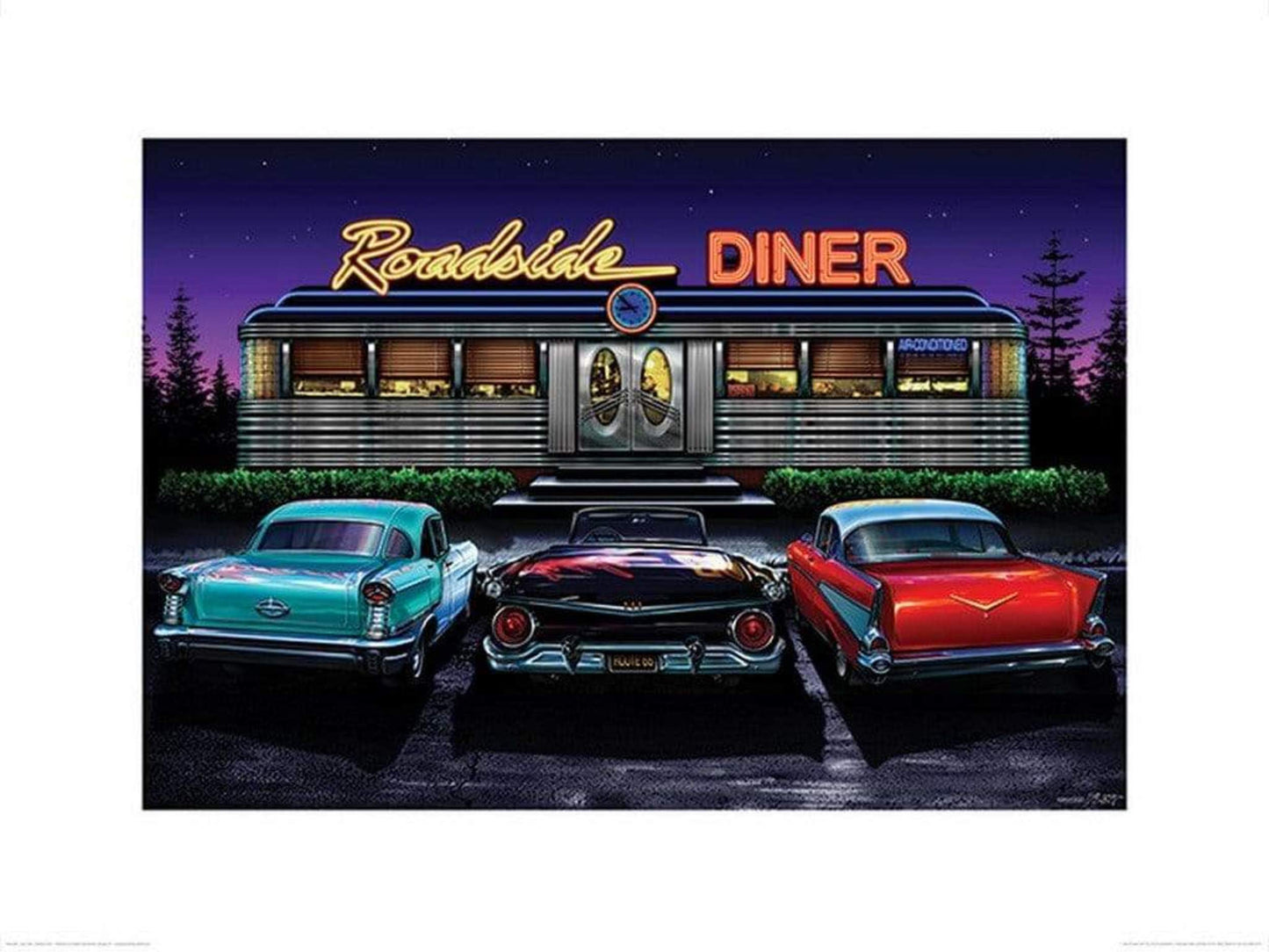 Art Print Helen Flint - Roadside Diner 80x60cm