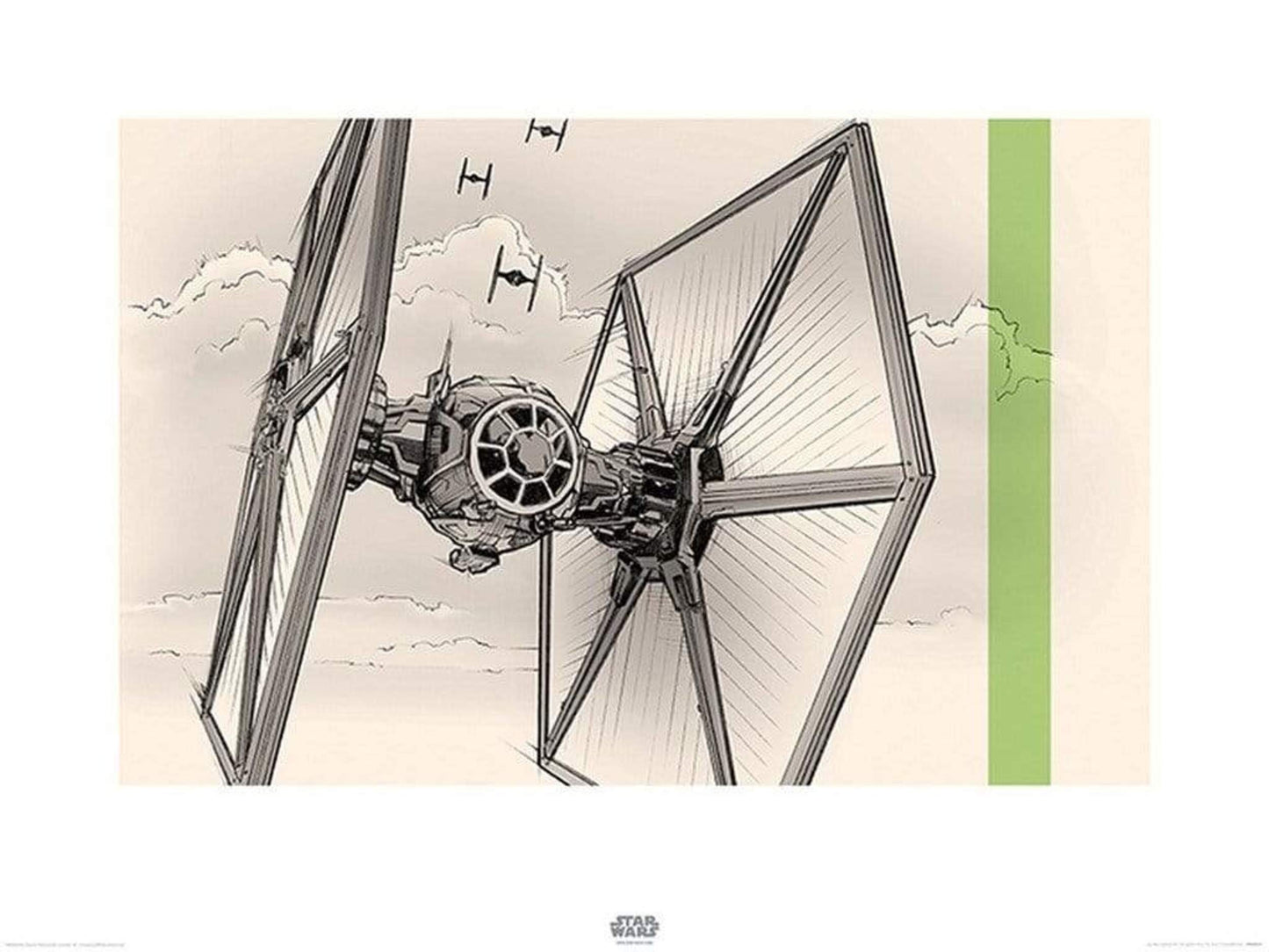 Art Print Star Wars Episode VII TIE Fighter Pencil Art 80x60cm