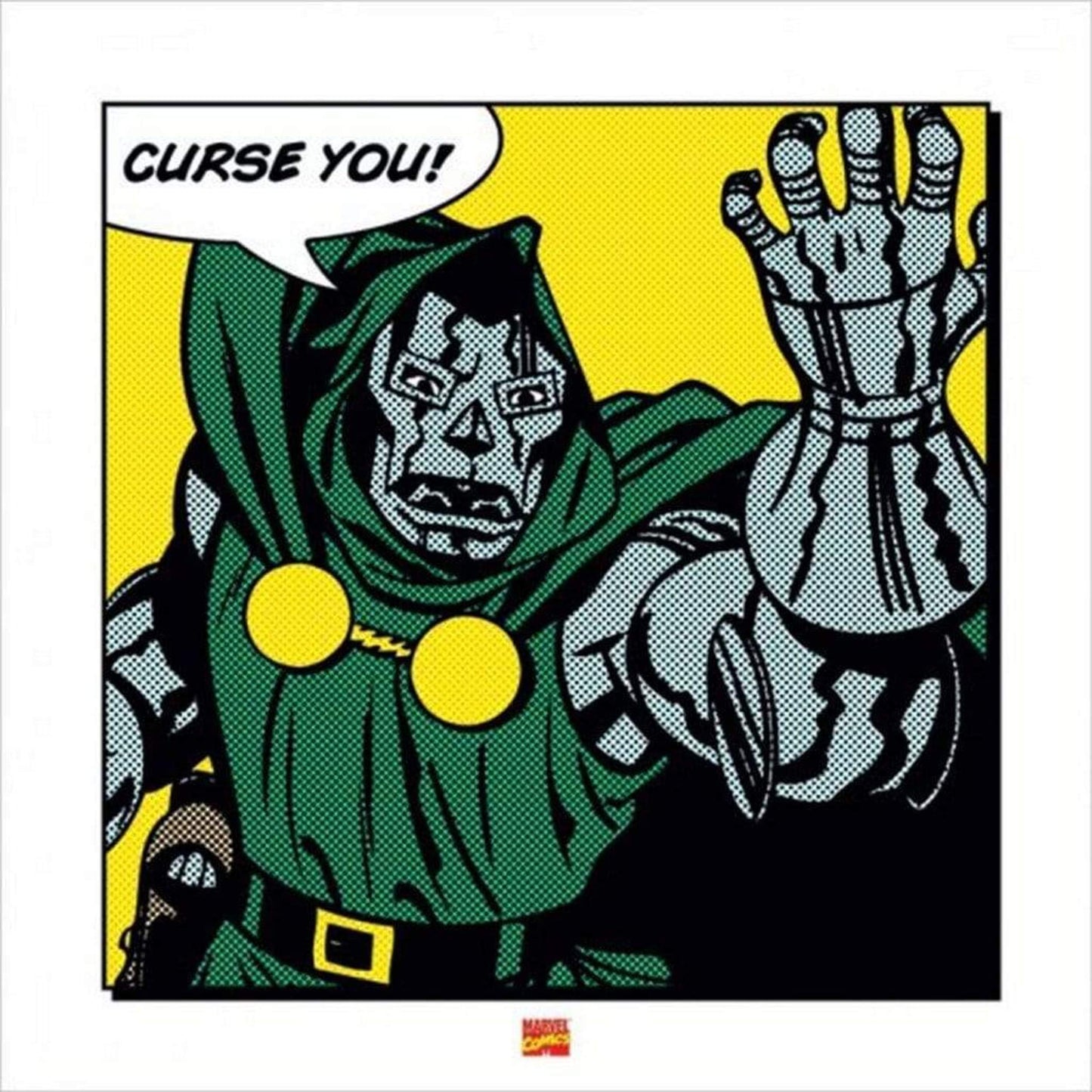 Art Print Dr Doom Curse You 40x40cm