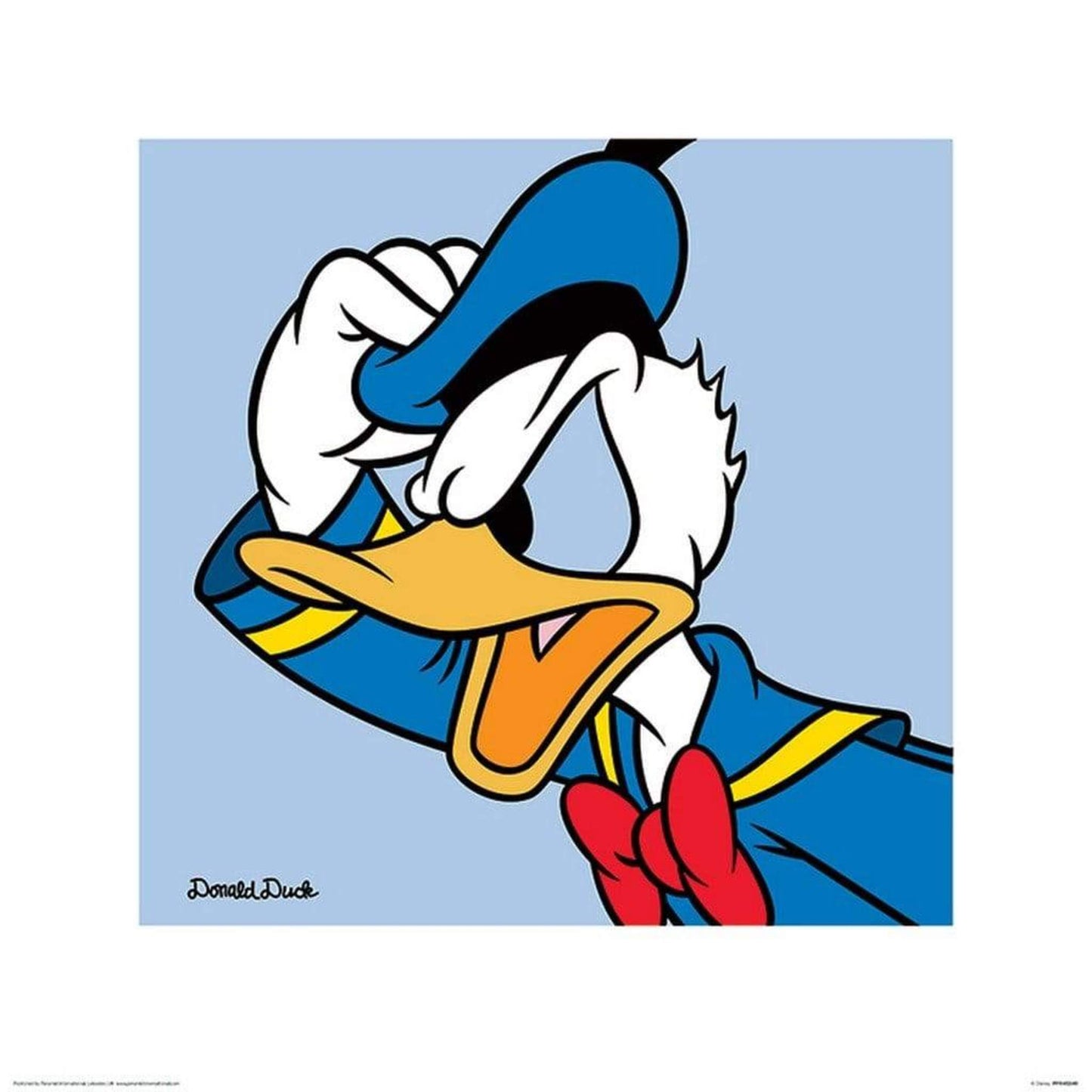 Art Print Donald Duck - Blue 40x40cm