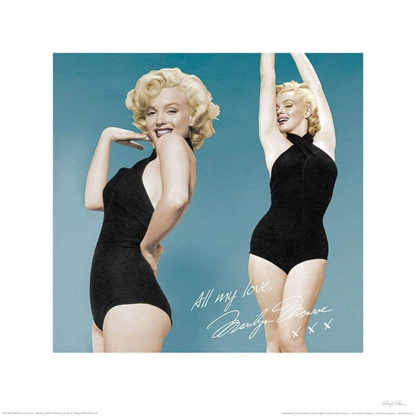 Art Print Marilyn Monroe All My Love 40x40cm