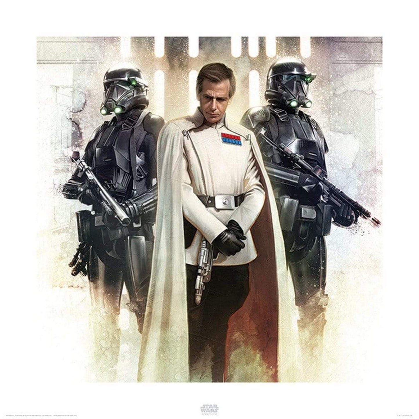 Art Print Star Wars Rogue One Krennic and Death Troopers 40x40cm
