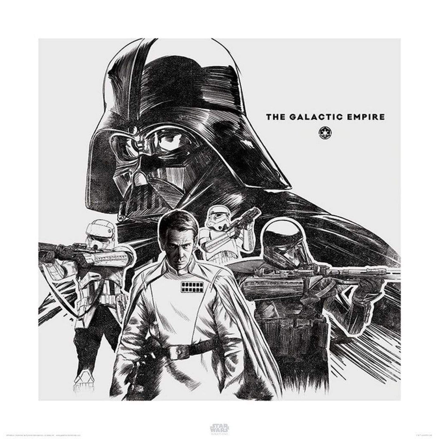 Art Print Star Wars Rogue One The Galactic Empire 40x40cm