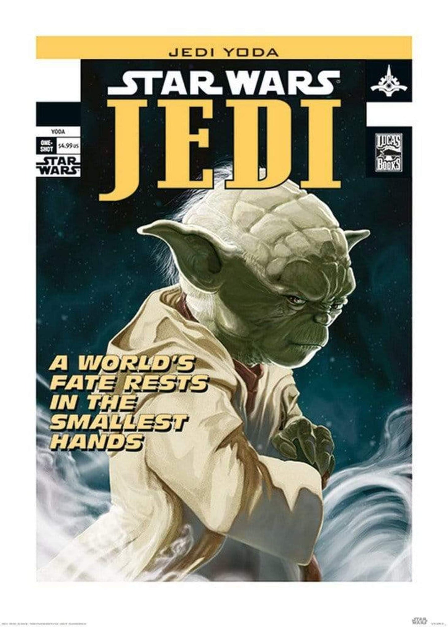Art Print Star Wars Yoda Worlds Fate 50x70cm