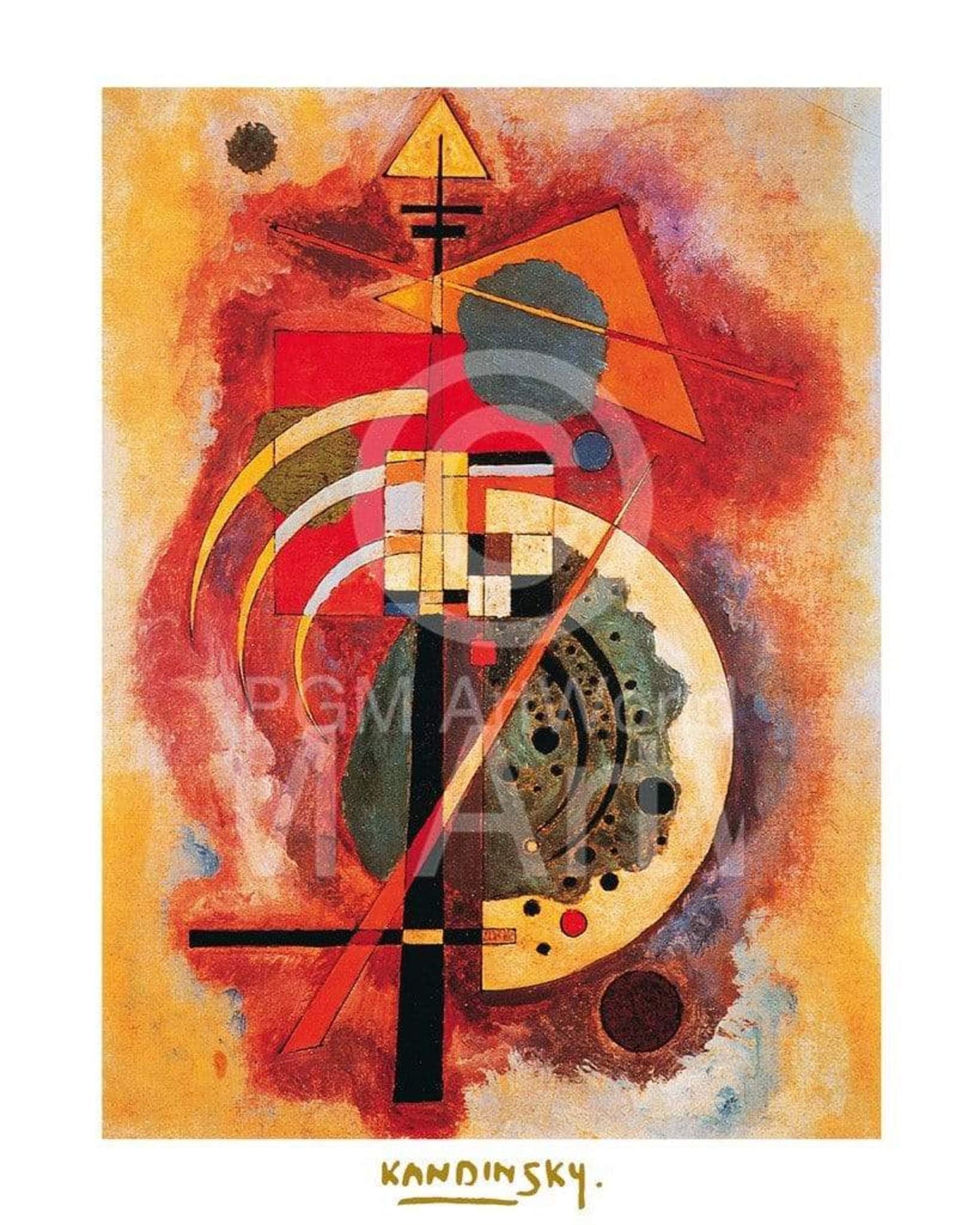 Art Print Wassily Kandinsky - Hommage a Grohmann 60x80cm