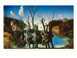 Art Print Salvador Dali - Reflections of Elephants 80x60cm