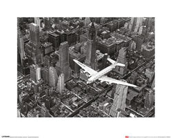 Art Print Time Life - DC-4 Over Manhattan 40x50cm