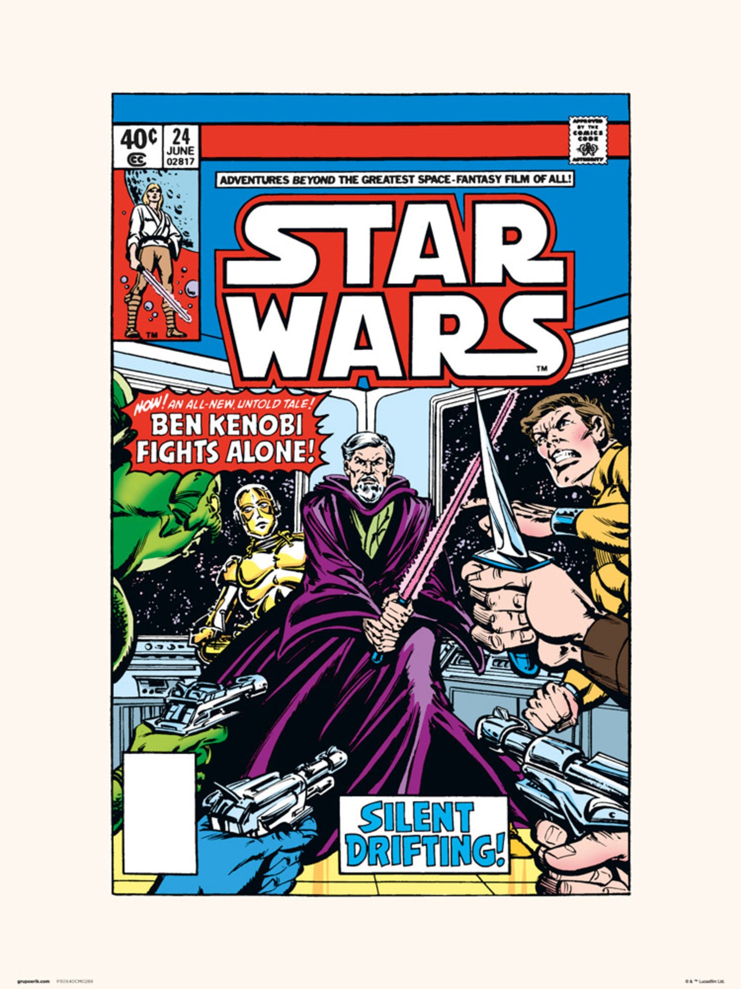 Art Print Star Wars - 24 Silent Drifting 30x40cm