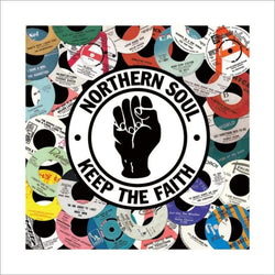 Art Print Northern Soul Labels 40x40cm
