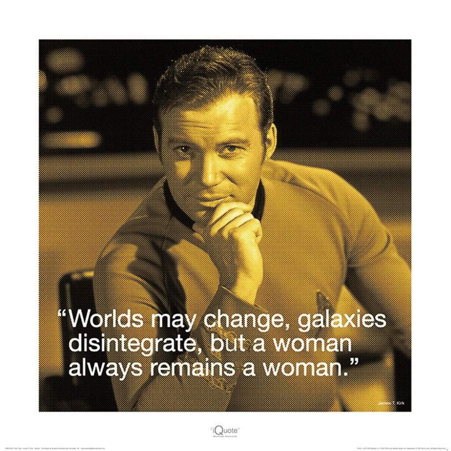 Art Print Star Trek - James T Kirk iQuote 40x40cm