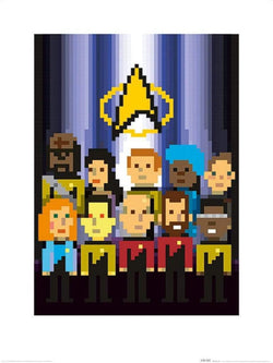 Art Print Star Trek - The Next Generation Trexels TNG Crew 60x80cm