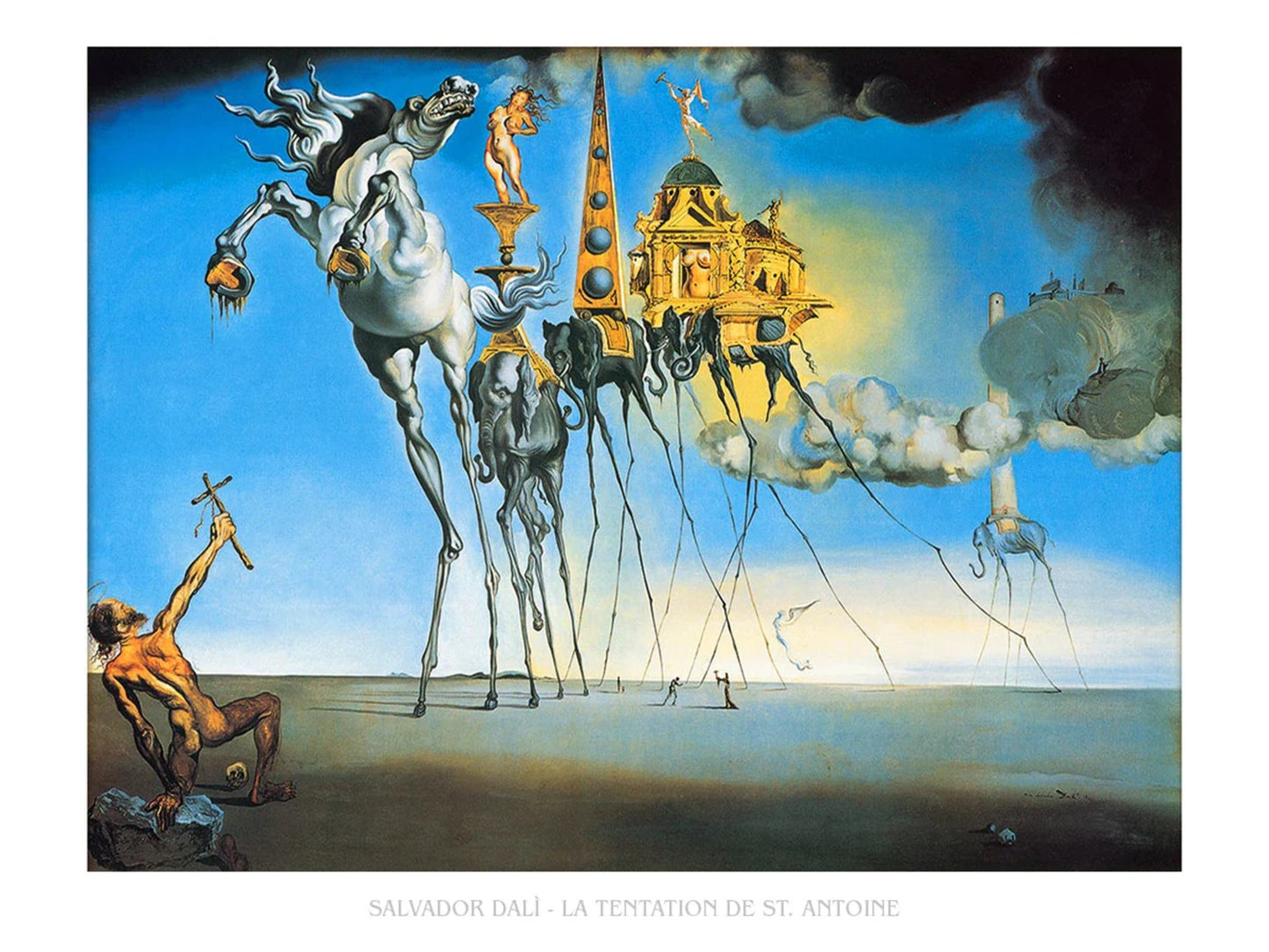 Art Print Salvador Dali - La tentation de St. Antoine 80x60cm