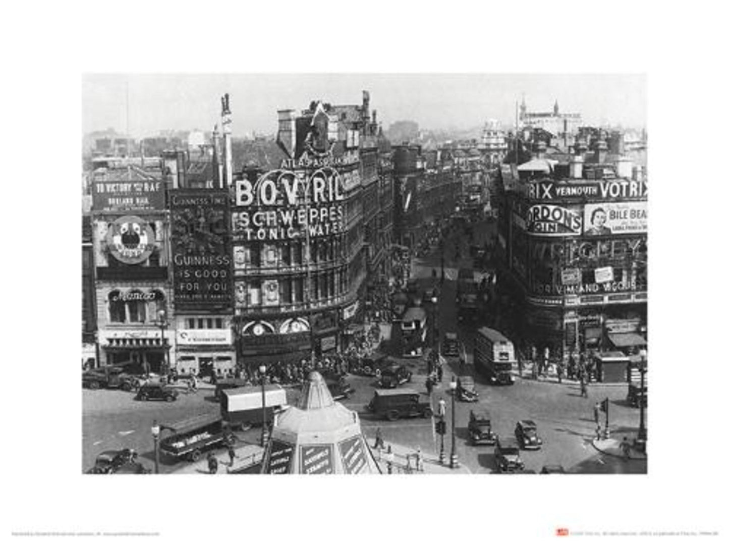 Art Print Time Life - Piccadilly Circus London 1942 30x40cm