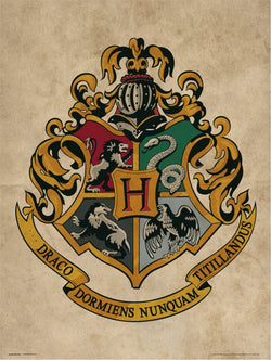 Art Print Harry Potter - Hogwarts Crest 30x40cm