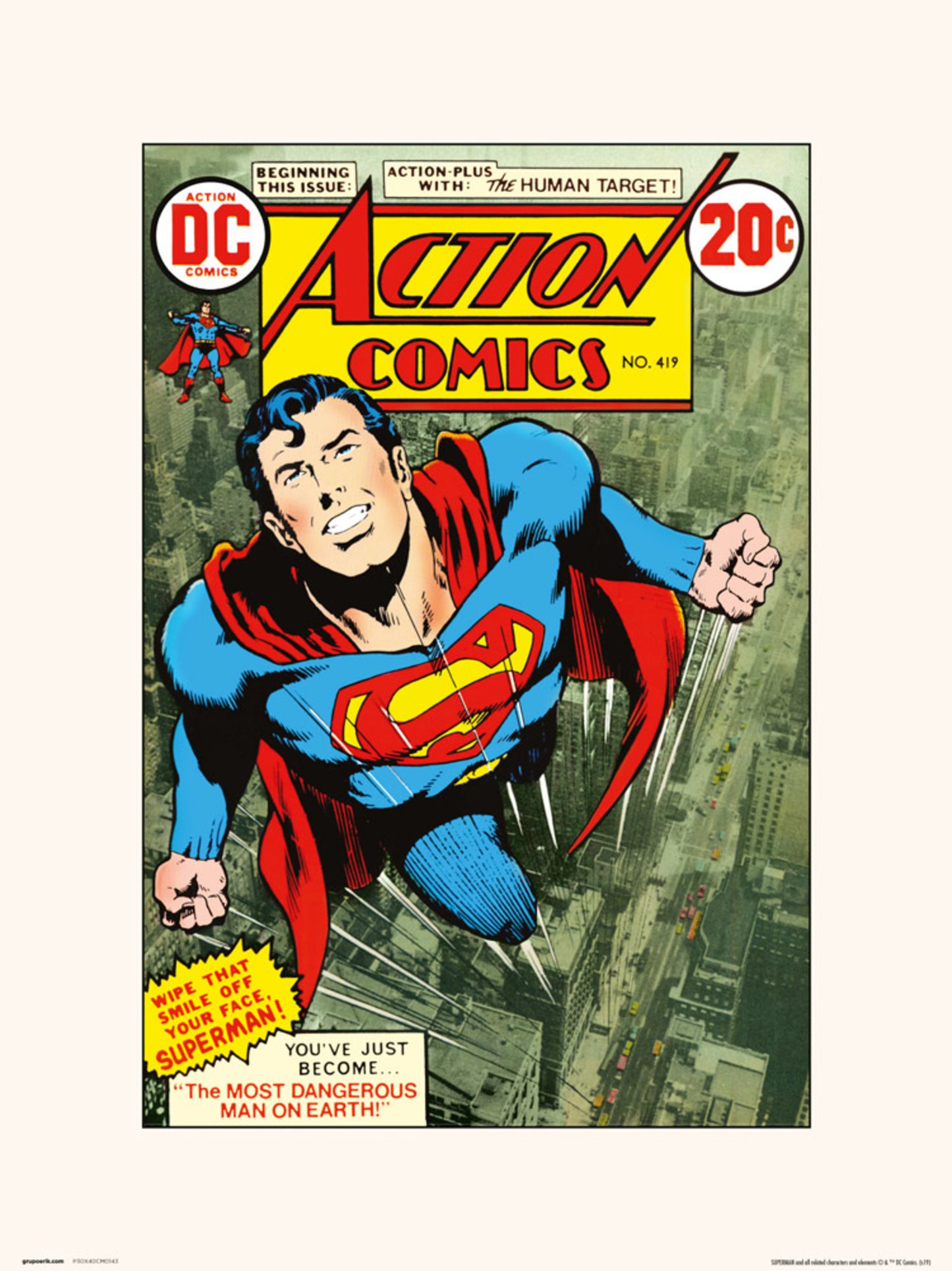 Art Print DC Comics - Action Comics 419 30x40cm