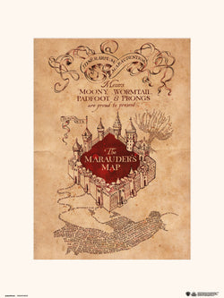 Art Print Harry Potter - The Marauders Map 30x40cm