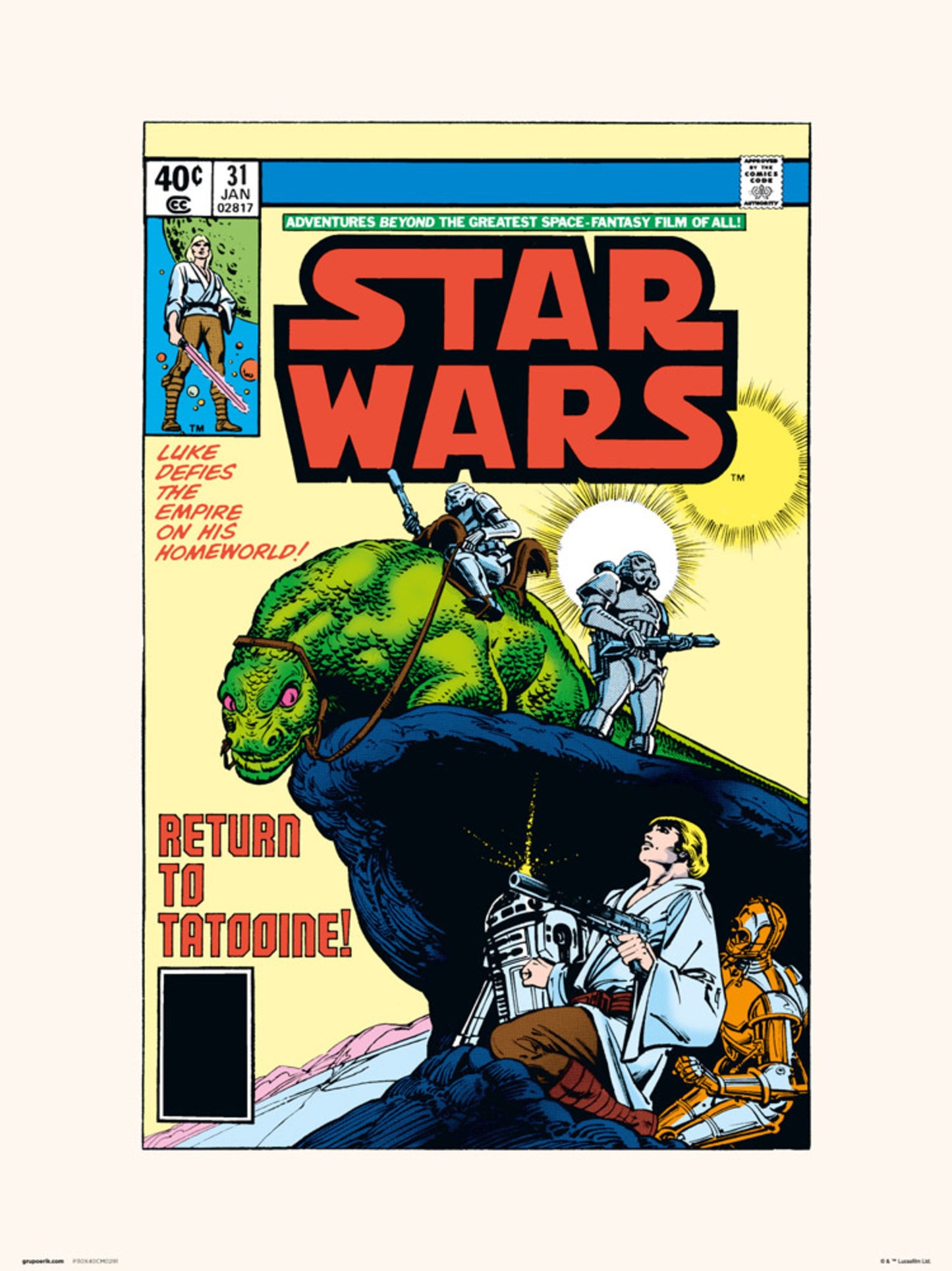 Art Print Star Wars - 31 Return To Tatooine 30x40cm