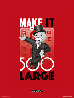Art Print Monopoly - Make It 500 Large 30x40cm