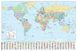 Poster Harper Collins - World Map 21 French 91,5x61cm