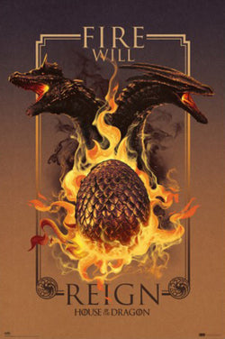 Poster House of the Dragon - Fire Will Reign 61x91,5cm