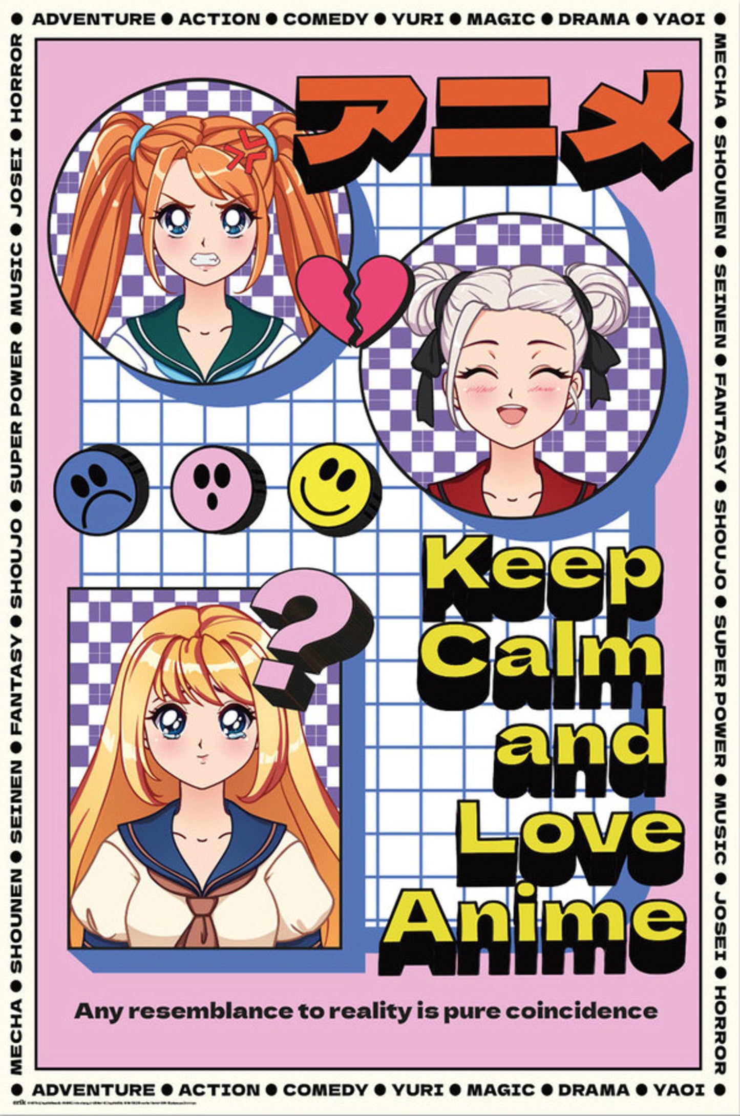 Poster Keep Calm and Love Anime 61x91,5cm